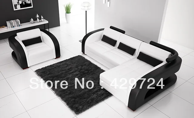 Best Offers Free Shipping Moden Design Black and White 123 Combination Cattle Leather Sofa Classic Combination sofa set with Chair L9122-2 Best Offers Free Shipping Moden Design Black and White 123 Combination Cattle Leather Sofa Classic Combination sofa set with Chair L9122-2