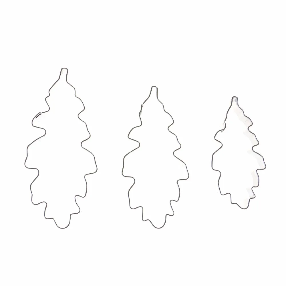 3 шт./лот Серебряные Листья хризантемы форма для торта из нержавеющей стали