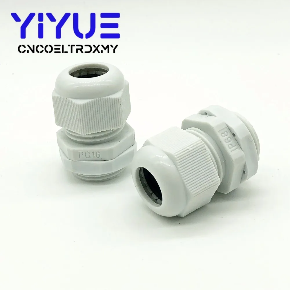 IP68 PG7 PG9 PG11 PG13.5 PG16 PG19 Wire Cable Waterproof Nylon Plastic Cable Gland Connector 5pcs/lot
