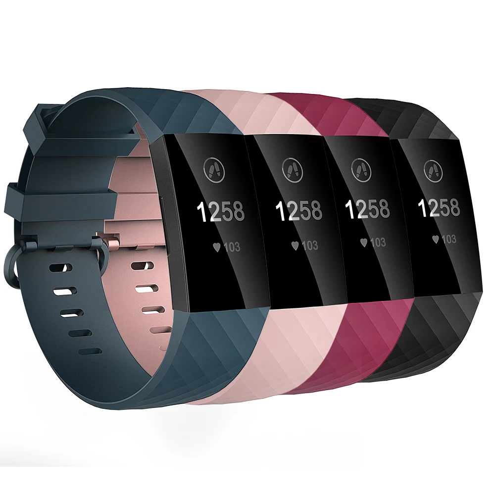 Honecumi для Fitbit Charge 3 диапазона 4 шт. в упаковке Смарт часы браслет Bandje аксессуары