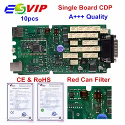 10 шт DHL бесплатная + + + качество новые VCI зеленый одноплатный CDP красный может фильтровать 2016,00 + Keygen OBD2 сканер TCS CDP PLUS