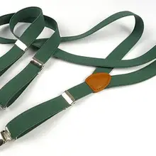 Унисекс Армейский зеленый из трех частей кожаный ремень Y-Тип узкие эластичные чулок