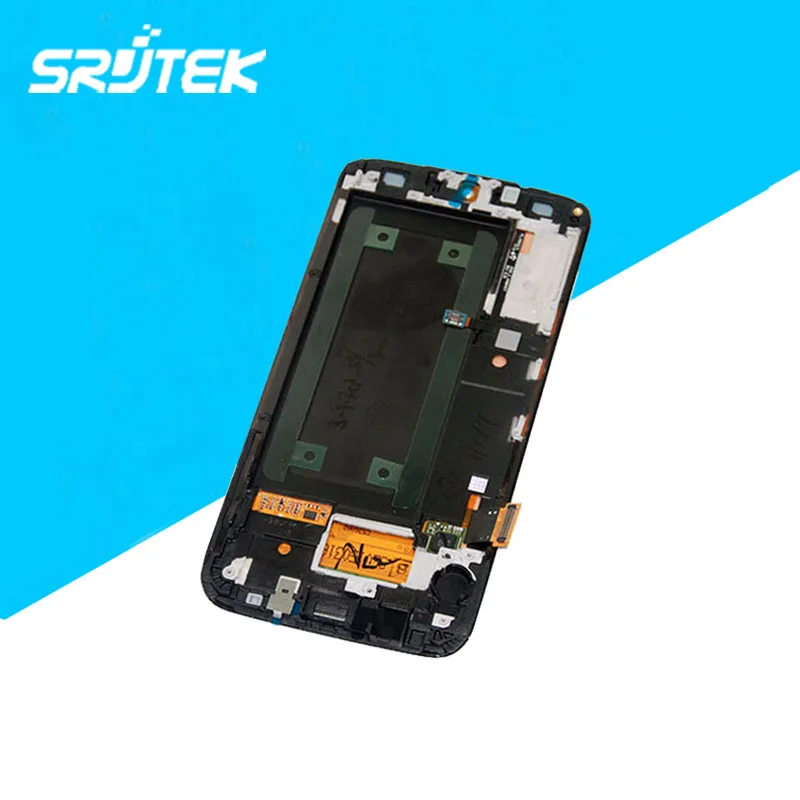 

100% Working Blue For Samsung Galaxy S6 Edge lcd screen G925V/G925i G925A LCD Display Touch Digitizer Assembly With Frame