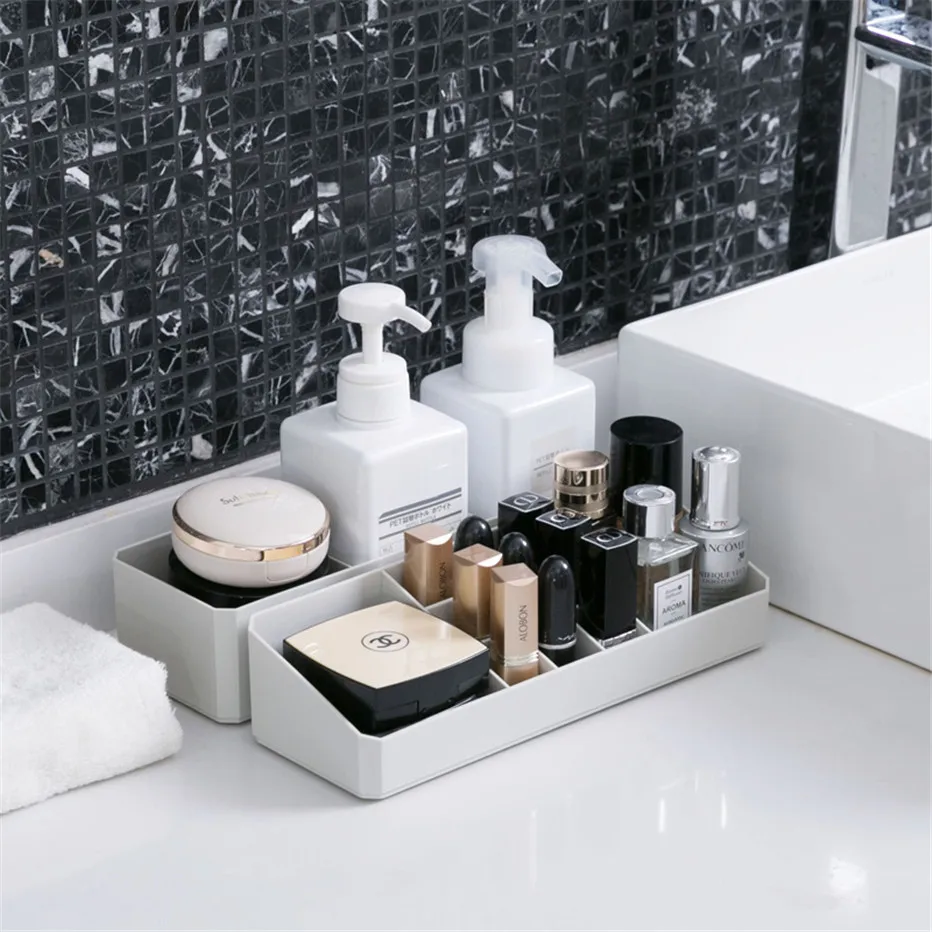 Cosmetic Storage Box Makeup Organizer Brush Lipstick Holder Desk Bathroom Make Up Organizer Display Case4