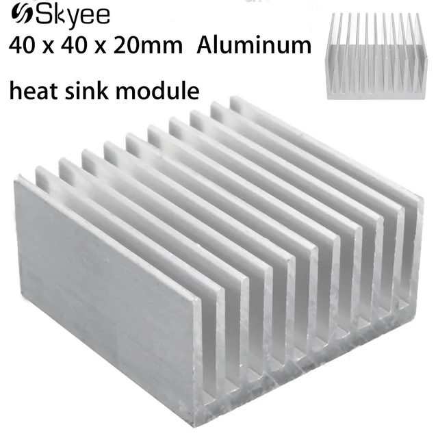 Cheap S SKYEE 5pcs 40 x 40 x 20mm Aluminum Heat Sink Cooling Cooler IC Heatsink Cooling Fin For CPU LED Power Computer Component