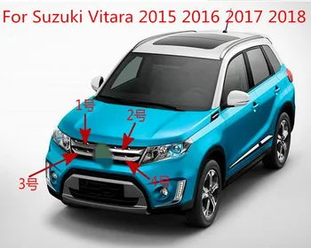 

ABS Trim Chromium Styling Car Front Grill Grid Covers Exterior Decoration Auto Accessories For Suzuki Vitara 2015 2016 2017 2018