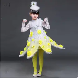 Цветок Одуванчика Танцы костюм для девочки завод Косплей пение танцы цветок Школа сценический костюм фестиваль Танцы