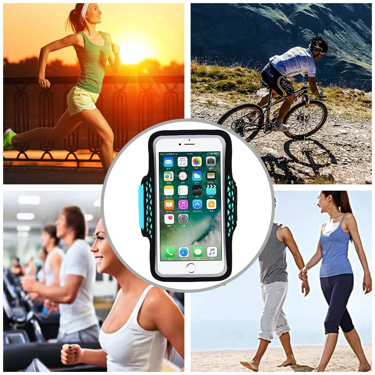 Спортивный чехол для iPhone 7 8 6 6S XS X SE 2020 Samsung Galaxy S8 S7 S6 edge S5 S4 Xiaomi с сенсорным
