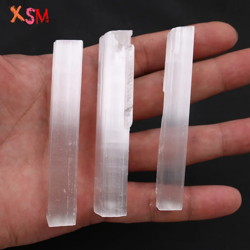 

1 Pcs Natural Selenite Sticks Wands Rough Gypsum Crystal Irregular Column Raw Stone Yoga Reiki Healing Specimen Decorate Jewelry