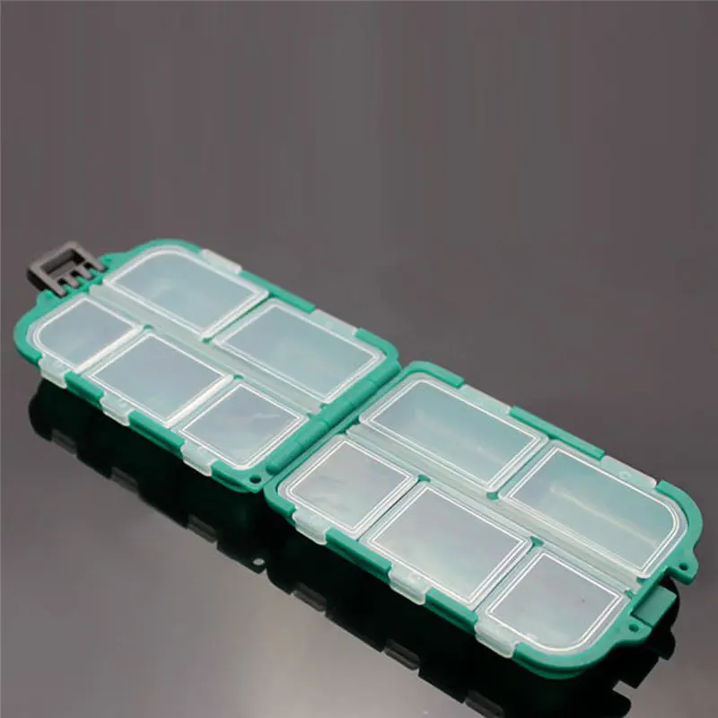 

10 Compartments Fishing Tackle Boxes Transparent Plastic Fishing Lure Bait Hook Storage Case Tackle Box With Fishing Accessories
