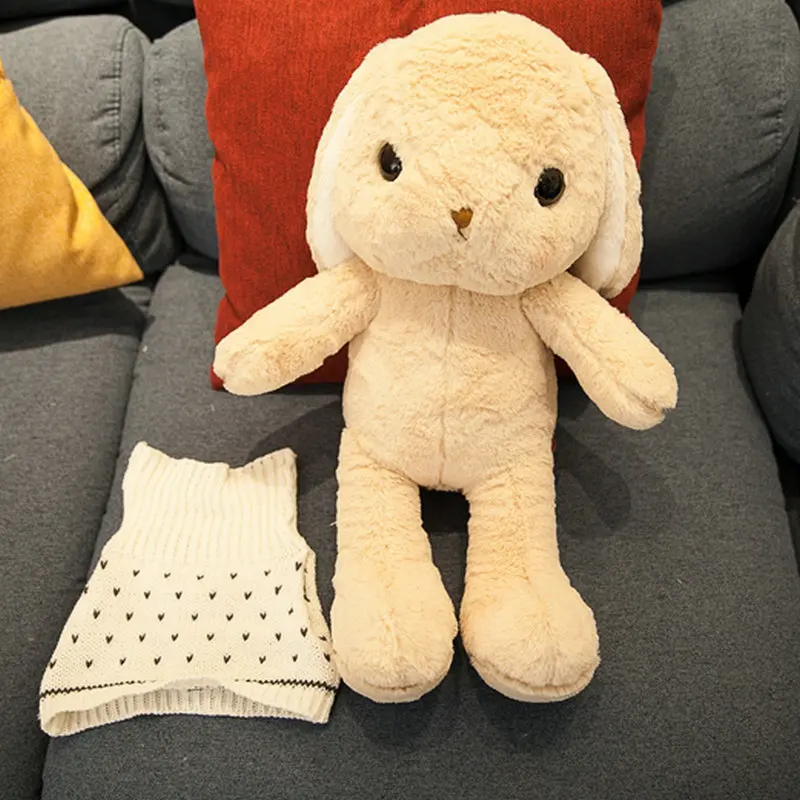 Большие Висячие уши Кролики со свитерами плюшевые игрушки милый кролик кукла мягкие животные подушка дети подарок на день рождения для девочки