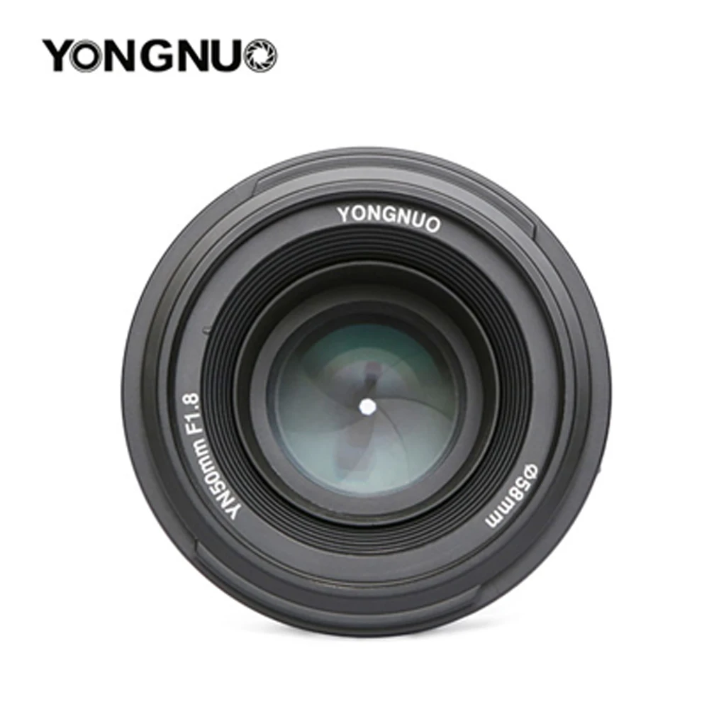 Объектив YONGNUO YN 50 мм yn50 F1.8 с большой апертурой AF/MF фиксированный объектив