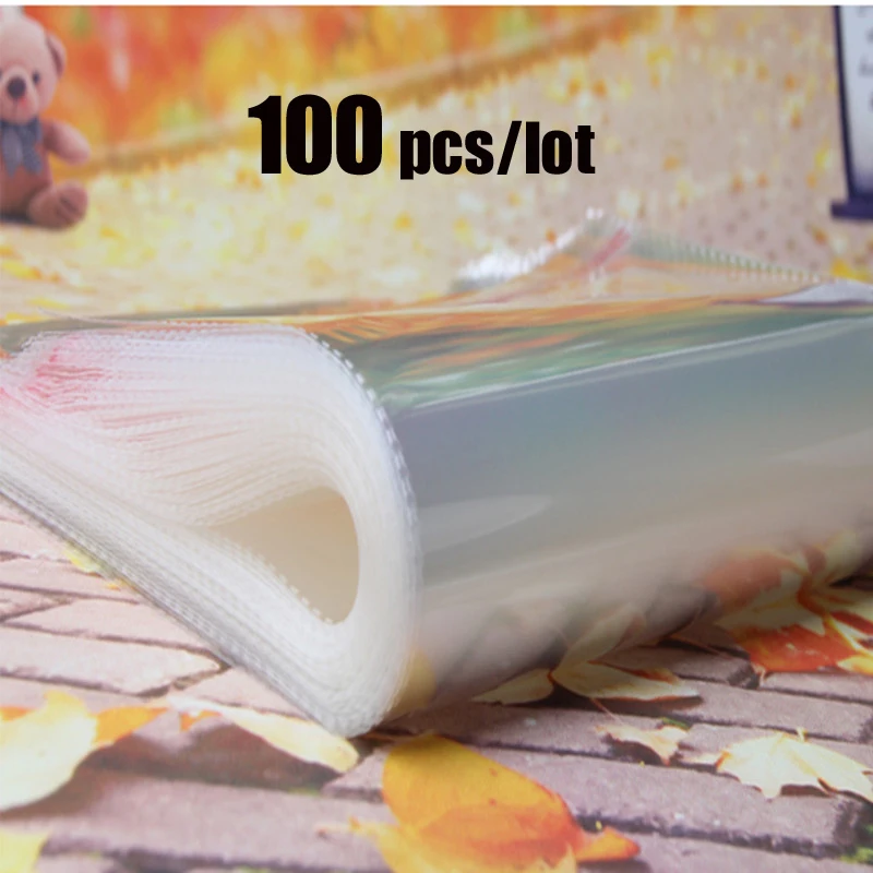 100 шт 15x2 2 см/25х40 см Прозрачные целлофановые полиэтиленовые пакеты упаковка