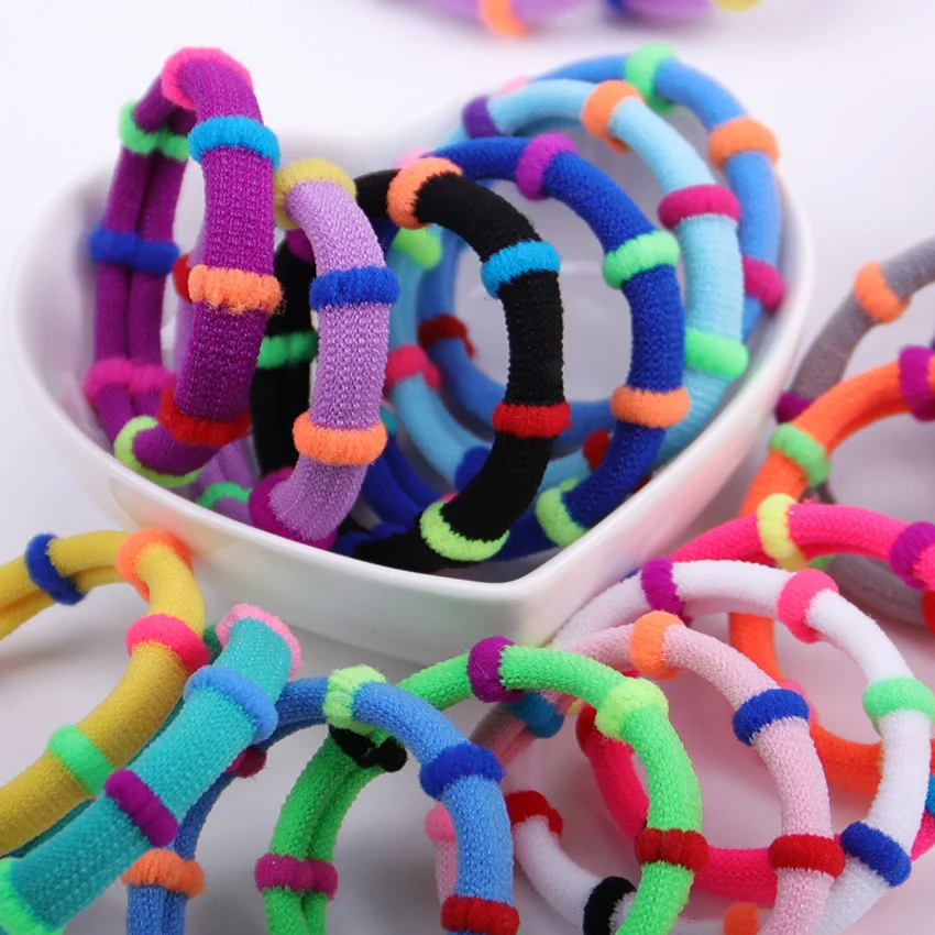 cute headbands for women 20PCS Candy Color Elastic Headband Hair Rope Rubber Bands Scrunchy Hair Accessories Gum for Girl Kid Ponytail long hair clips