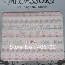 20 листов/партия BLE013Y-BLE024Y розовый и Серебряный стикер с кружевами наклейки для ногтей клевый стикер для дизайна ногтей