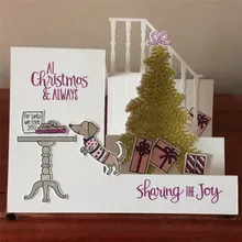 

GJCrafts Christmas Die Ornaments Tree Metal Cutting Dies Celebrate for DIY Scrapbooking Card Making Dog Metal Craft Die cut