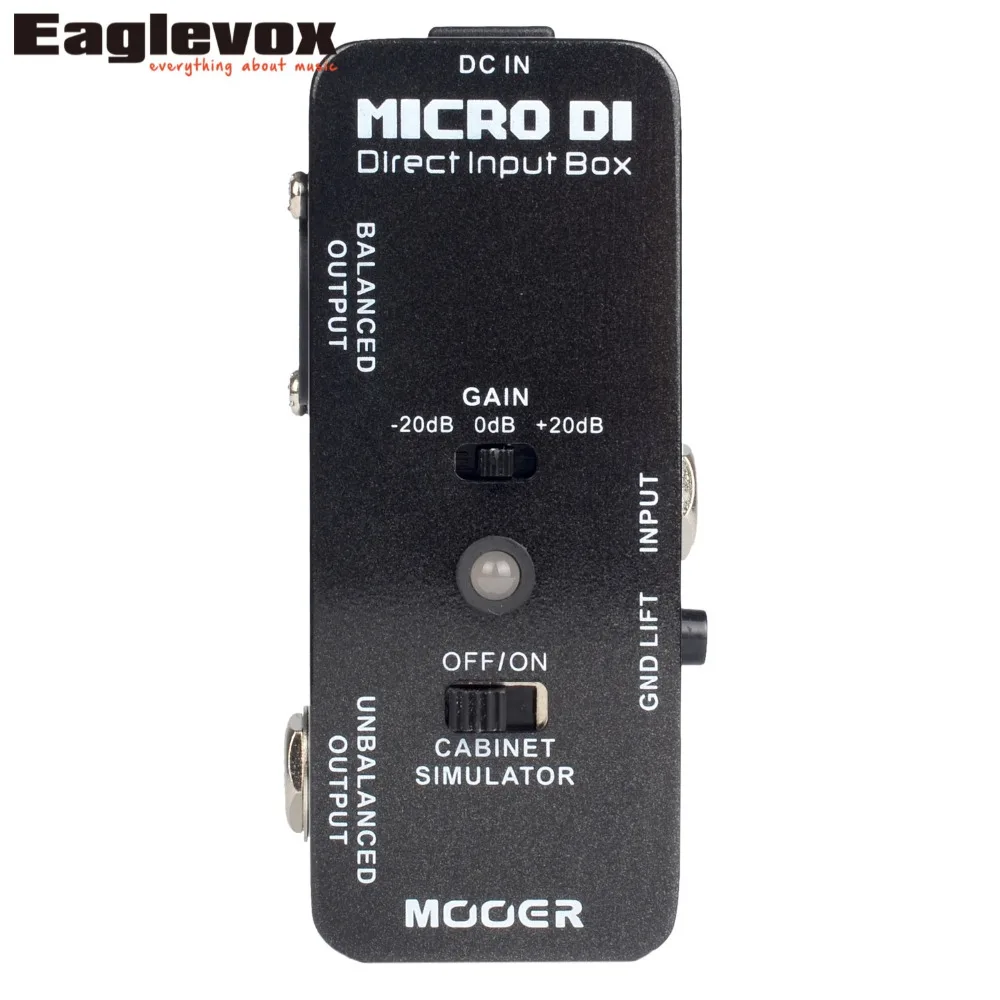 Mooer Micro DI Direct Input Box Distortion Electric Bass Guitar Effects Pedal MDI1in Guitar