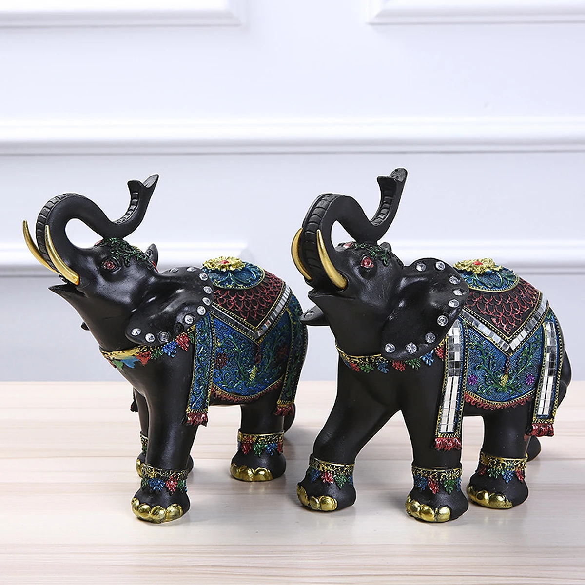 

1Pcs Turn Right /Left Elephant Resin Home Decoration Home Decor Figurines Art Crafts for home for Coffee bar Elephant decoration