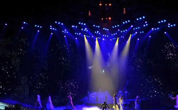 Shiny Blue Weiße Farbe FÜHRTE Sterne Vorhang Hochzeit