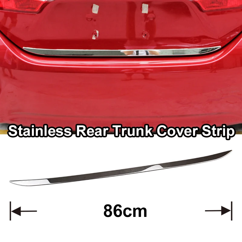 Для Toyota Corolla Altis E170 хромированная дверная ручка боковое зеркало противотуманный светильник накладка украшение автомобиля Стайлинг - Цвет: rear trunk strip