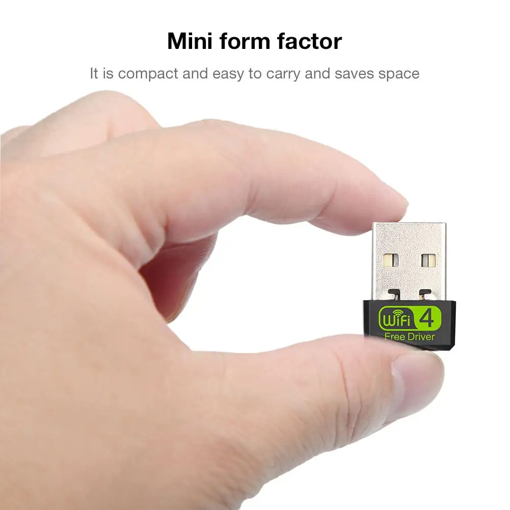 Mini 150M Driver Free Version Built-in Wireless Network Card Desktop Laptop USB PC WiFi Signal Receiver Adapter