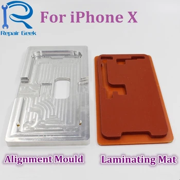 1 Set For iPhone X /10 New  LCD Screen Laminating and Positioning Alignment Mat Vacuum Metal Mold Mould For IX IPX I10