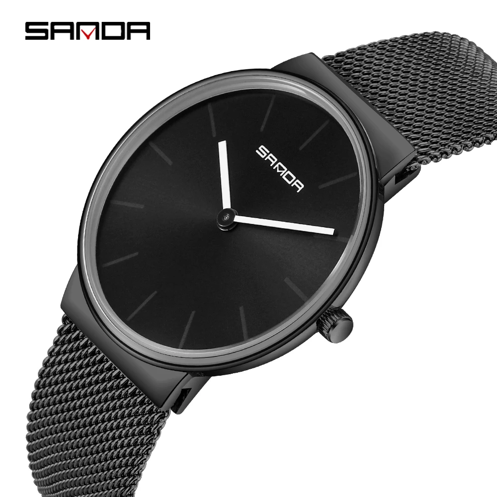 

SANDA sleek minimalist men's watch top brand luxury business network with quartz watch men's sports watch relogio masculino