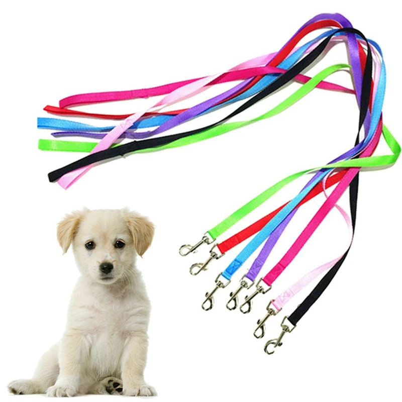 120x1.5cm Single Size 7 Colors Puppy Dog Leash Nylon Pet Strap Rope