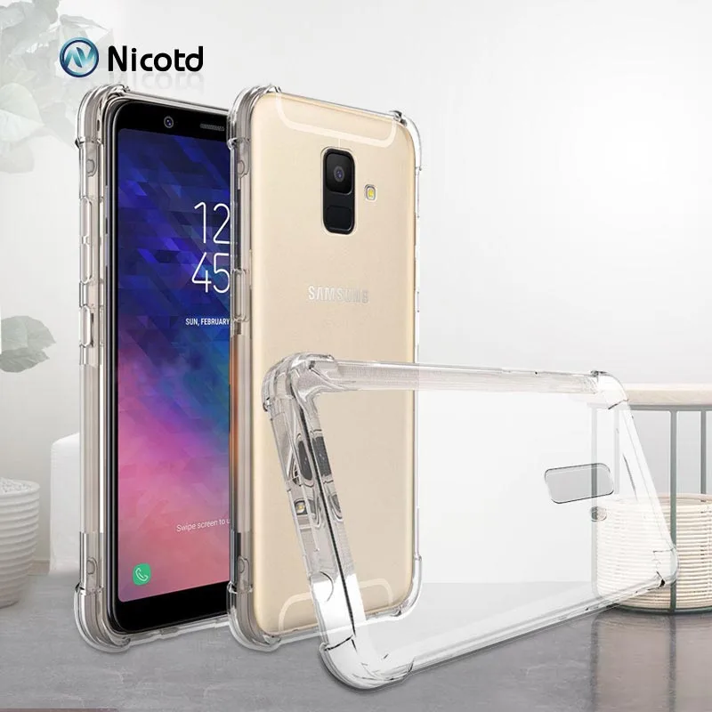 Для samsung Galaxy A6 Plus 2018 TPU прозрачный чехол для телефона Силиконовый противоударный |