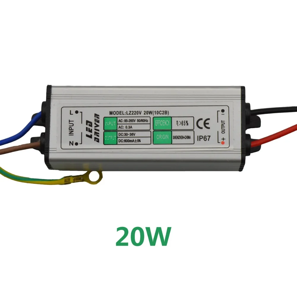 IP67 Водонепроницаемый Светодиодный драйвер 300-3000mA 10 Вт 20 Вт 50 Вт 100 Вт трансформатор адаптер 85-265 в до 20-39 в для прожектора лампы прожектора