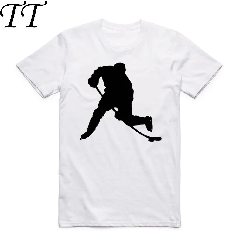 

017 Summer Men Funny Print Evolution Of Ice Hockeyer Fashion T Shirt Short Sleeves O Neck Summer Casual Cool Design Tshirt