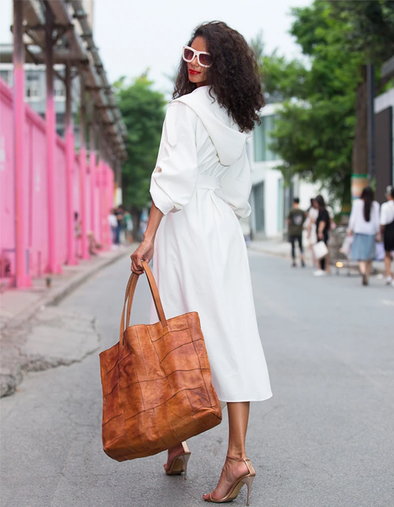 Новинка 2019 года Тренч Топ Хлопок Broadcloth три четверти Casaco FemininoSimple ветровка с капюшоном талии тонкий Свободное пальто женский