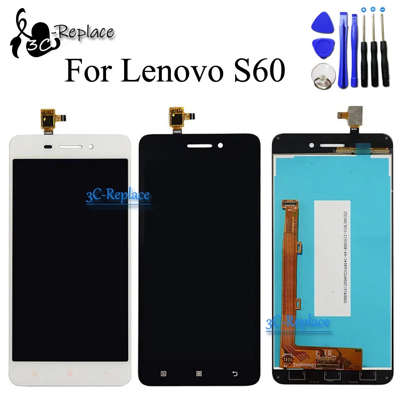100% протестированный черный/белый 5 0 дюймов новый для Lenovo S60 S60W S60T S60A ЖК дисплей с