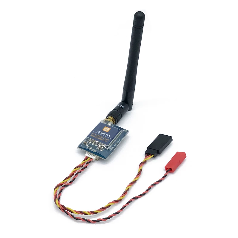 

FXT800-A 5.8GHz Transmitter 40CH with Raceband 25/200/600mW VTX FPV Video RF Transmitter with Microphone 7-28V JST Plug 5V Out