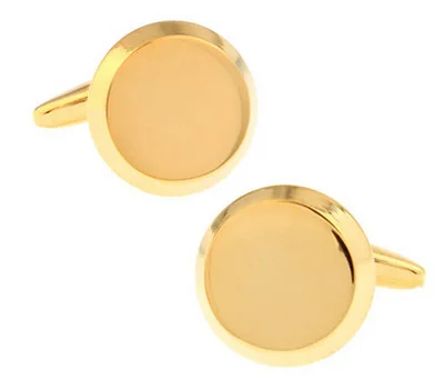 

New high quality copper round gold Cufflinks fashion men's French Cufflinks