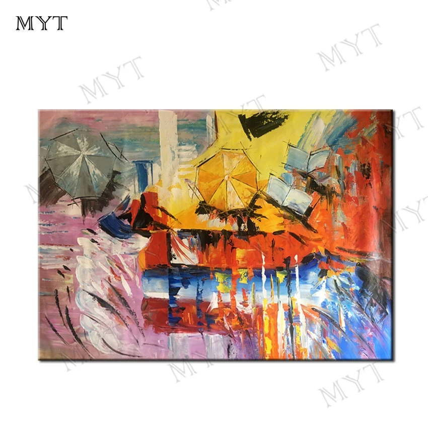 

MYT Rain Pictures Large Size Hand Painted Abstract Oil Painting On Canvas Abstract Wall Art Picture Living Room Home Decor