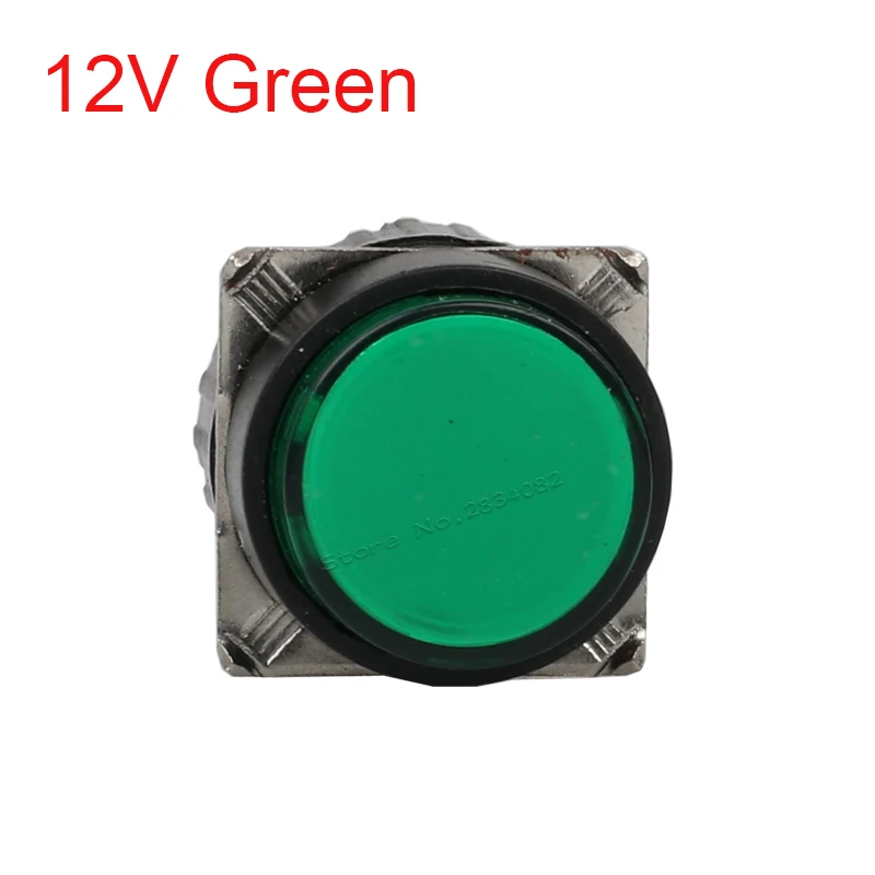 2 шт. 16 мм светодиодный световой индикатор Круглый с подсветкой сигнальная лампа 2 контакта 6 в 12 В 24 В 220 В красный желтый зеленый синий белый Пилот свет - Цвет: Серый