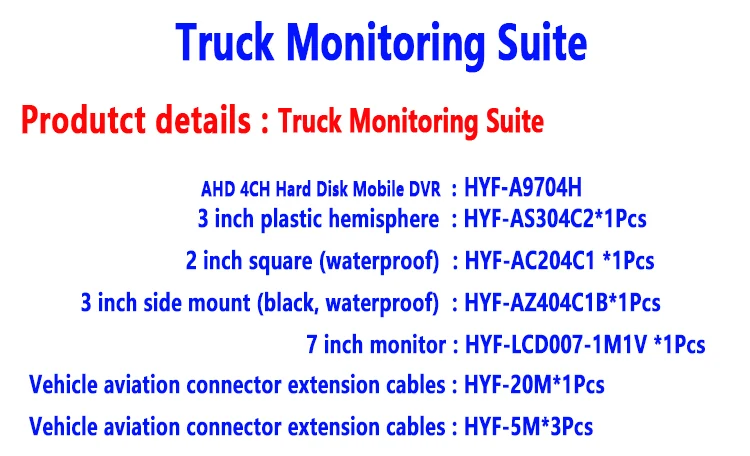 Reprodução de Vídeo Host de Monitoramento de Vídeo de Vídeo Câmera à Prova Local Caminhão Suíte Monitoramento 720 p Alta Limpar 4 ch Praça d' Água Ahd 6 Câmera multiângulo automotiva