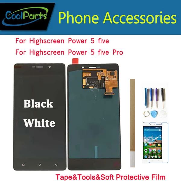 

1pc/Lot Original Quality For Highscreen Power 5 Pro Power Five Pro Power Five Highscreen Power 5 LCD Display+Touch Screen+Kits