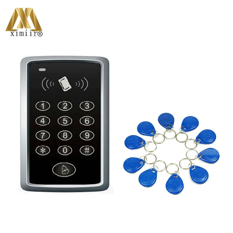 

Cheapest F007 card and keypad single door access control single door standalone access control +10PCS 125khz RFID keytag