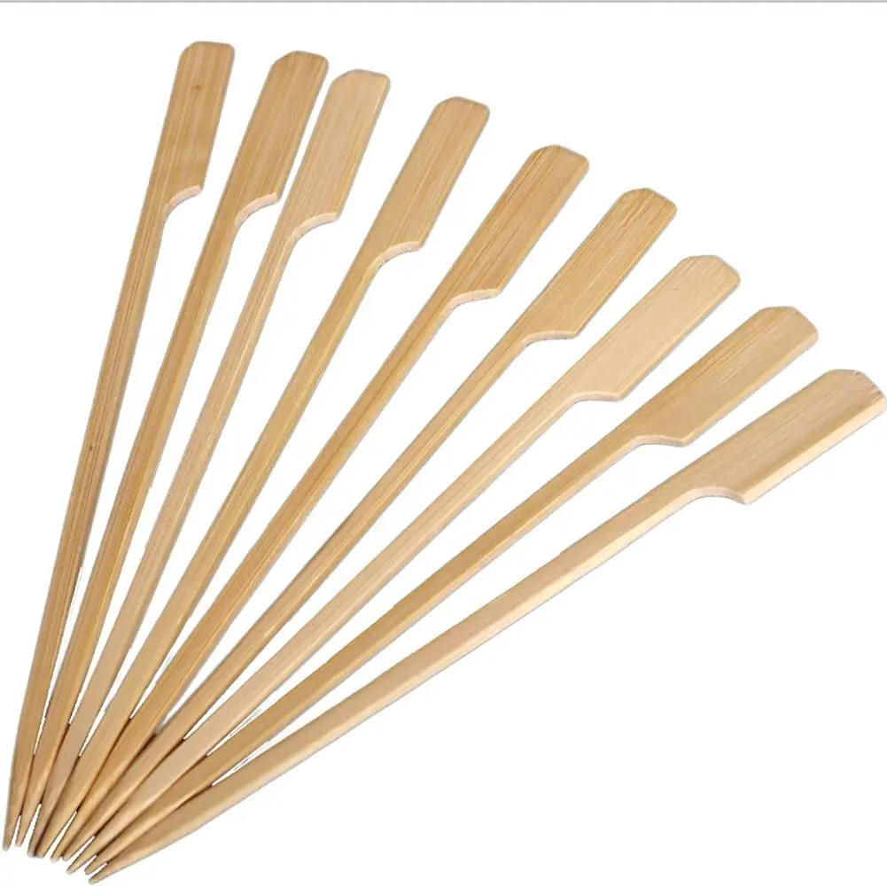 

30PCS Barbecue Bamboo Stick Bamboo Skewer Vegetables And Fruit Sticks Outdoor Barbecue Tools