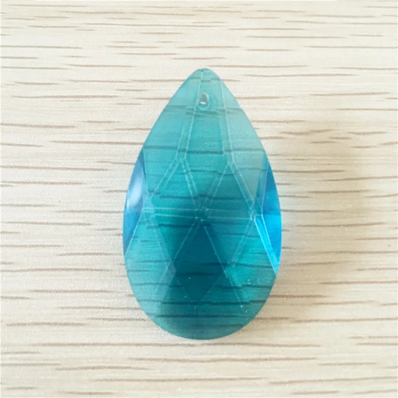 396pcs/Lot , 38mm*22 Crystal Prism Pendants, Free Shipping,Zircon Blue