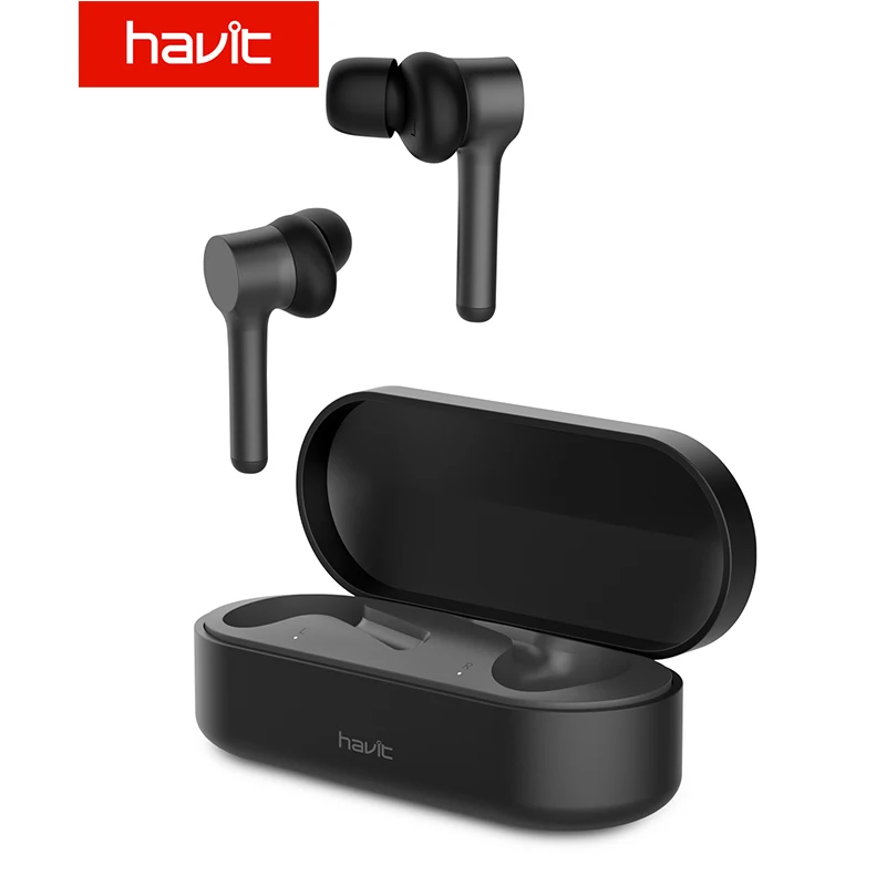 

HAVIT New I92 Bluetooth Earphone Wireless TWS Sport Headset IPX5 Touch Screen Panel Earbuds With Microphone Bilateral call