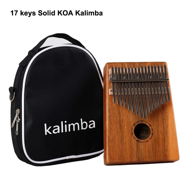 

Hotsell 17 Keys Kalimba Solid KOA/Mahogany Wood Mbira Calimba Thumb Finger Piano 17 keys with Bag and accessories free shipping