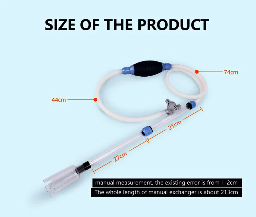 Fish tank manual water changer, aquarium filter, suction pump, suction tank, fish tank cleaning sand washing device