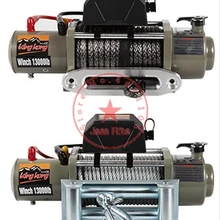 12 В/24 В 13000Ibs 26 м автомобиль/внедорожная Водонепроницаемая электрическая лебедка трос/нейлоновый трос дополнительно подходит для модифицированного транспортного средства тяги