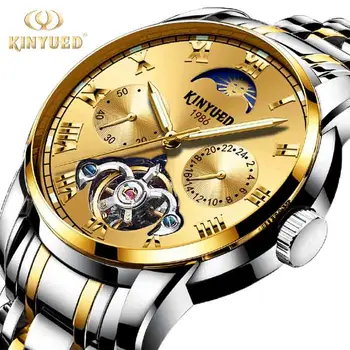 

Original Top Brand Mens Business Watches Luminous Hands Skeleton Tourbillon Automatic Watch Mechanical Moon Phase Montre Homme