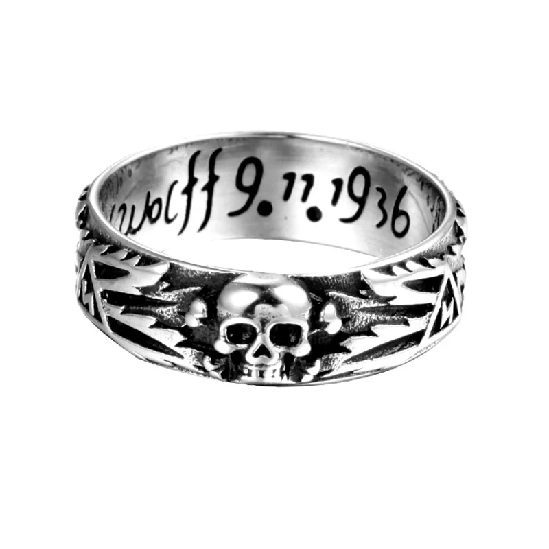 

Fashion Antique Silver Skull Skeleton Vintage Style Rings Punk Style Handsome Man Party Gift for Men Hip Hop Wholesale Jewelry