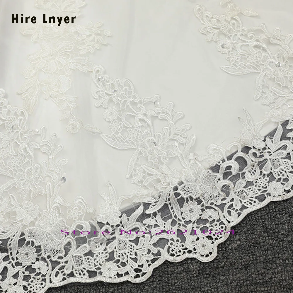 Нанимайте LNYER 2019 Новое поступление, свадебные платья с v-образным вырезом, блестящие аппликации со стразами и бисером, Элегантное свадебное