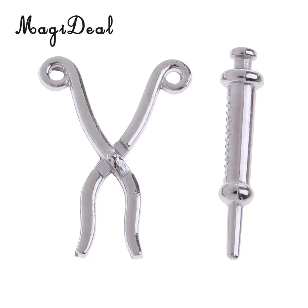 Miniature 5Pcs Stethoscope Set Pretend Equipment for 1/12 Dolls House Life Scene Room Items Accs Children Role Play Doctor Toys